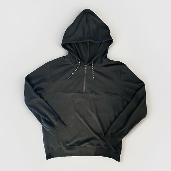 Hollywood The Jean People Black Hoodie Men’s XL Pullover Half Zip Sweatshirt - Picture 1 of 6